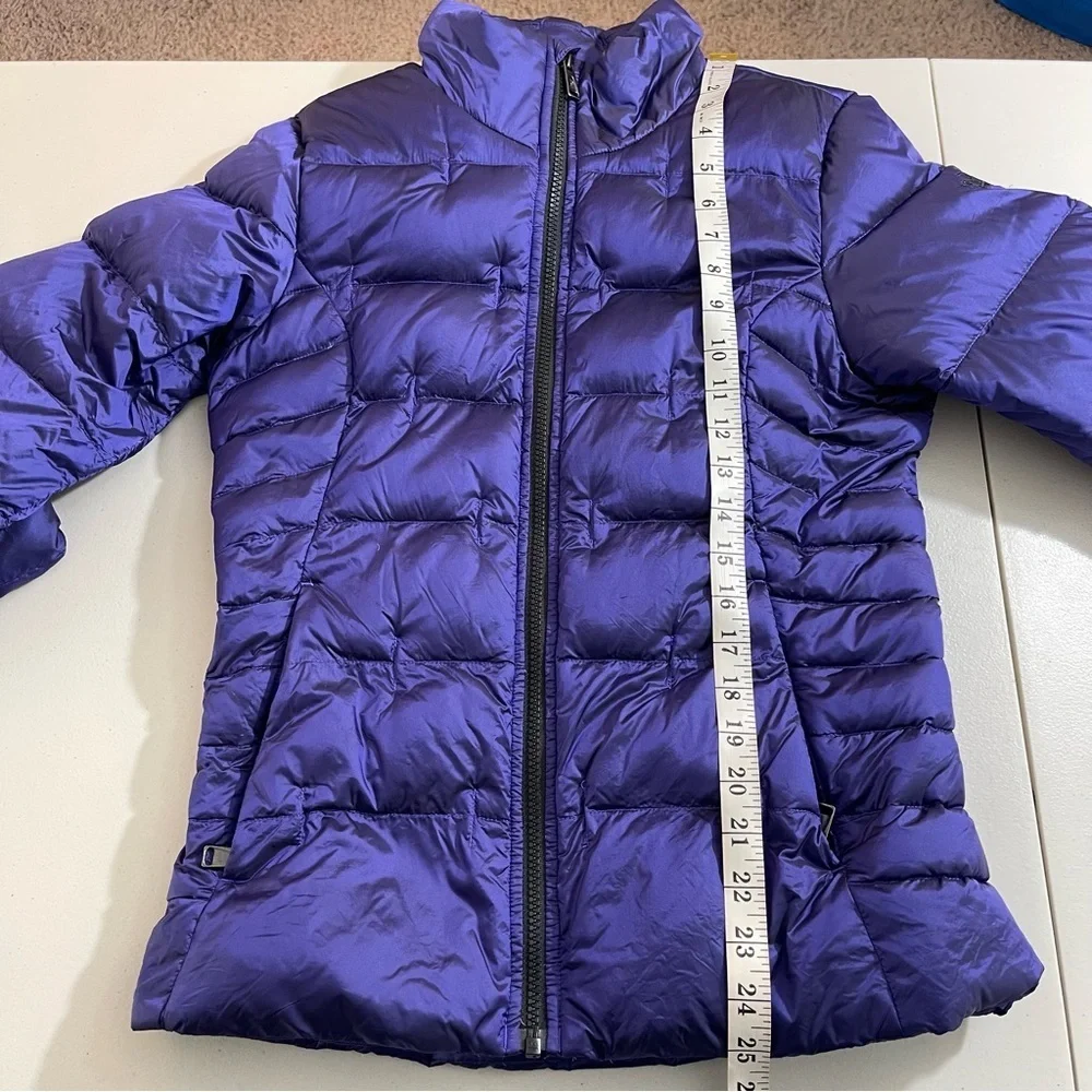 The North Face 550 Puffer Down Jacket Girl Large (14/16) Purple Pockets Outdoor